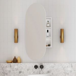 Elli Pill 450mm Shaving Cabinet - Matte White