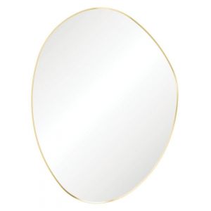 Pebble Urban Brass Asymmetrical Framed Mirror, 900 x 1200mm