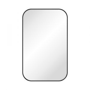 Tono Matte Black Soft Square Framed Mirror, 500 x 800mm