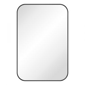 Tono Matte Black Soft Square Framed Mirror, 600 x 900mm