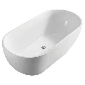 Koko Gloss White Freestanding Acrylic Bath, 1500mm