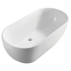 Koko Gloss White Freestanding Acrylic Bath, 1680mm