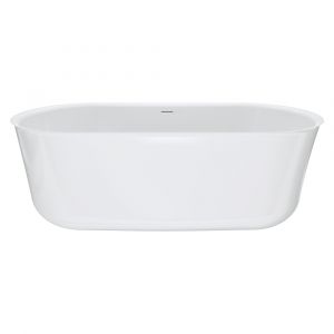 Windsor Freestanding Acrylic Bath with Overflow, 1700mm, Gloss White