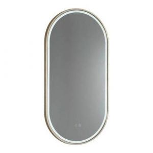 Gatsby 600 LED Mirror with Dimester - Baltic Brass