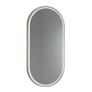 Gatsby 600 LED Mirror with Dimester and Portable Magnifier - Baltic Brass