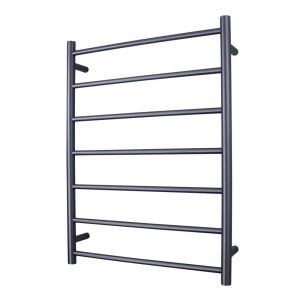 Round Heated Towel Rail GMG-RTR01LEFT Gun Metal Grey