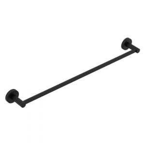 Soul 600mm Single Towel Rail in Matte Black (Electroplated)