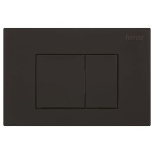 R&T Square Button Flush Plate, Matte Black