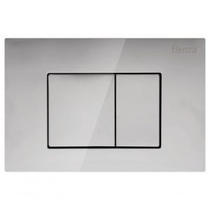 R&T Square Button Flush Plate, Chrome