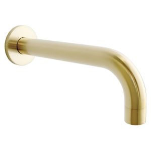 Bloom Wall Spout in Light Brushed Brass (PVD)