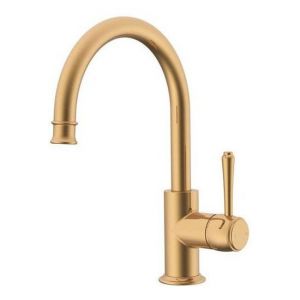 Eternal Gooseneck Basin Mixer in Brushed Brass (PVD)