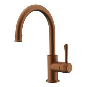 Eternal Gooseneck Basin Mixer in Brushed Copper (PVD)