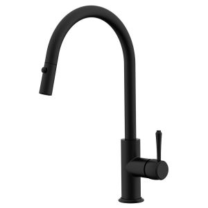 Eternal Pull Out Kitchen Mixer in Matte Black (Electroplated)