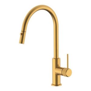 Soul Groove Pull Out Sink Mixer in Brushed Brass (PVD)