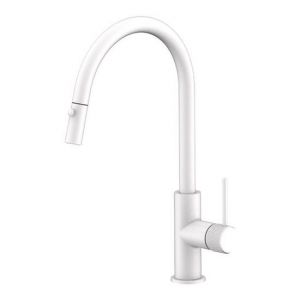 Soul Groove Pull Out Sink Mixer in Matte White (Powder coated)