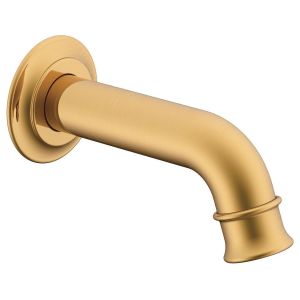 Eternal Mini Wall Spout in Brushed Brass (PVD)