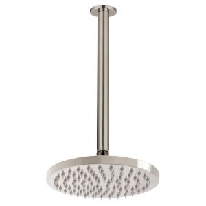 Bloom Shower Rose 200mm and Shower Dropper 300mm in Warm Brushed Nickel (PVD)