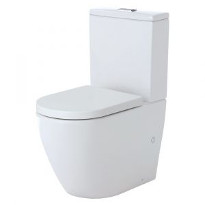 Koko Back-to-Wall Toilet Suite, Gloss White Seat, Gloss White - K002B