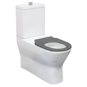 Delta Care Back-to-Wall Toilet Suite, Grey Seat, Grey - K013GA