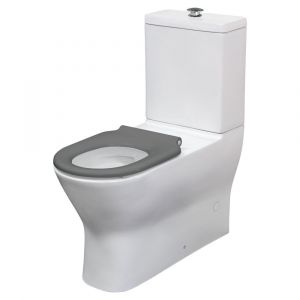 Delta Care Back-to-Wall Toilet Suite, Grey Seat, Grey - K013GP