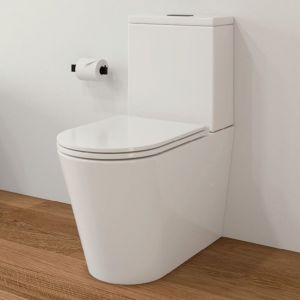 Isabella Back-to-Wall Toilet Suite, Slim Seat, P-Trap