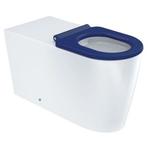 Isabella Care Back-to-Wall Toilet Suite - Pan + Seat + R&T In-Wall Cistern + Care Raised White Flush Buttons, S-Trap - K016A-RTW