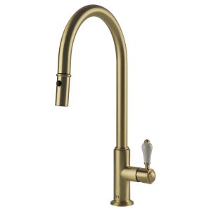 Ludlow Pull Out Sink Mixer - Brushed Brass