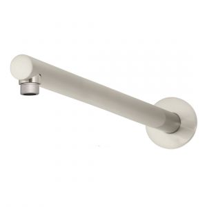 Round Wall Shower Arm 400mm Brushed Nickel