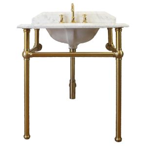 Mayer Brushed Brass Basin Stand To Suit 75X55 Top