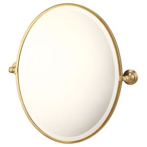 Mayer Oval Mirror - Brushed Brass