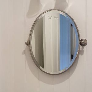 Mayer Oval Mirror - Brushed Nickel