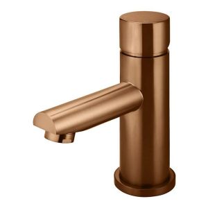 Round Basin Mixer - Pinless Handle, Lustre Bronze