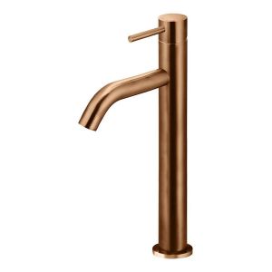 Piccola Tall Basin Mixer Tap, Lustre Bronze