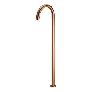 Round Freestanding Bath Spout, Lustre Bronze