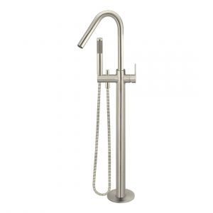 Round Freestanding Bath Spout and Hand Shower MB09PD-PVDBN Brushed Nickel