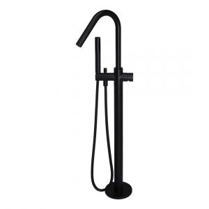 Round Freestanding Bath Spout and Hand Shower MB09PN Matte Black