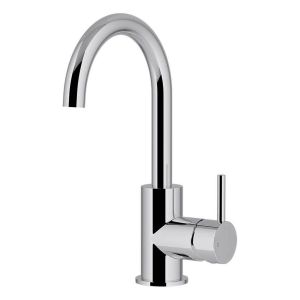 Round Gooseneck Basin Mixer, Chrome