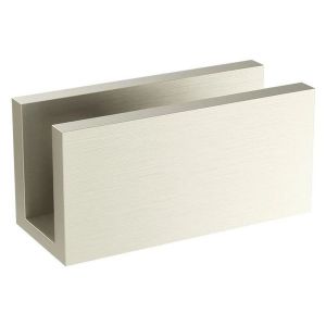 Glass Fixing U Bracket - Brushed Nickel