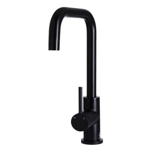 Round Kitchen Mixer Tap Matte Black