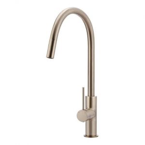 Round Piccola Pull Out Kitchen Mixer Tap MK17-CH Champagne