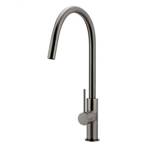 Round Piccola Pull Out Kitchen Mixer Tap MK17-PVDGM Shadow