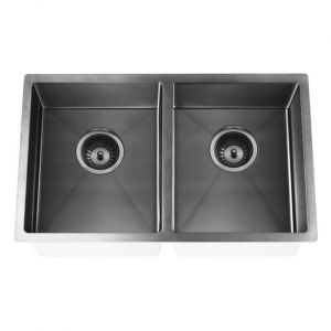Kitchen Sink - Double Bowl 760 x 440 Gunmetal