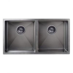 Kitchen Sink - Double Bowl 860 x 440 Gunmetal