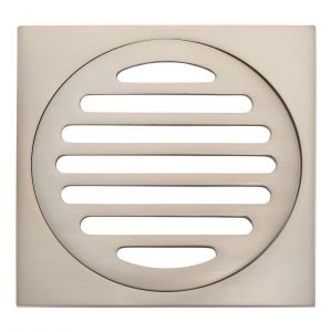 Square Floor Grate Shower Drain 100mm outlet Champagne