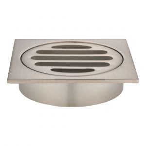 Square Floor Grate Shower Drain 80mm outlet Champagne