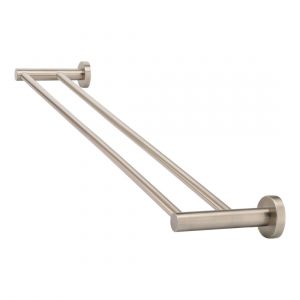 Round Double Towel Rail 600mm Champagne