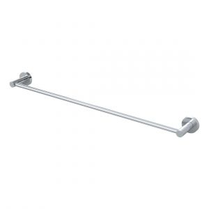 Round Single Towel Rail 600mm Chrome