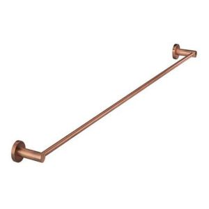 Round Single Towel Rail 600mm , Lustre Bronze