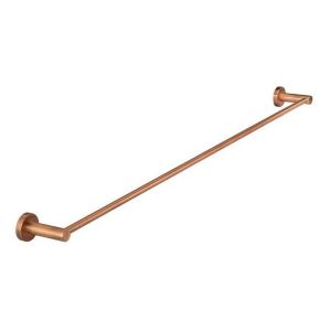 Round Single Towel Rail 900mm , Lustre Bronze