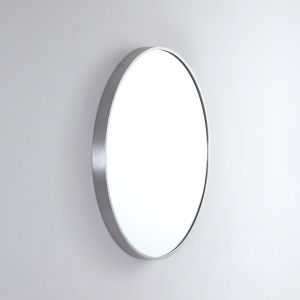 Modern Round 600 Mirror with Portable Magnifier - Brits Nickel